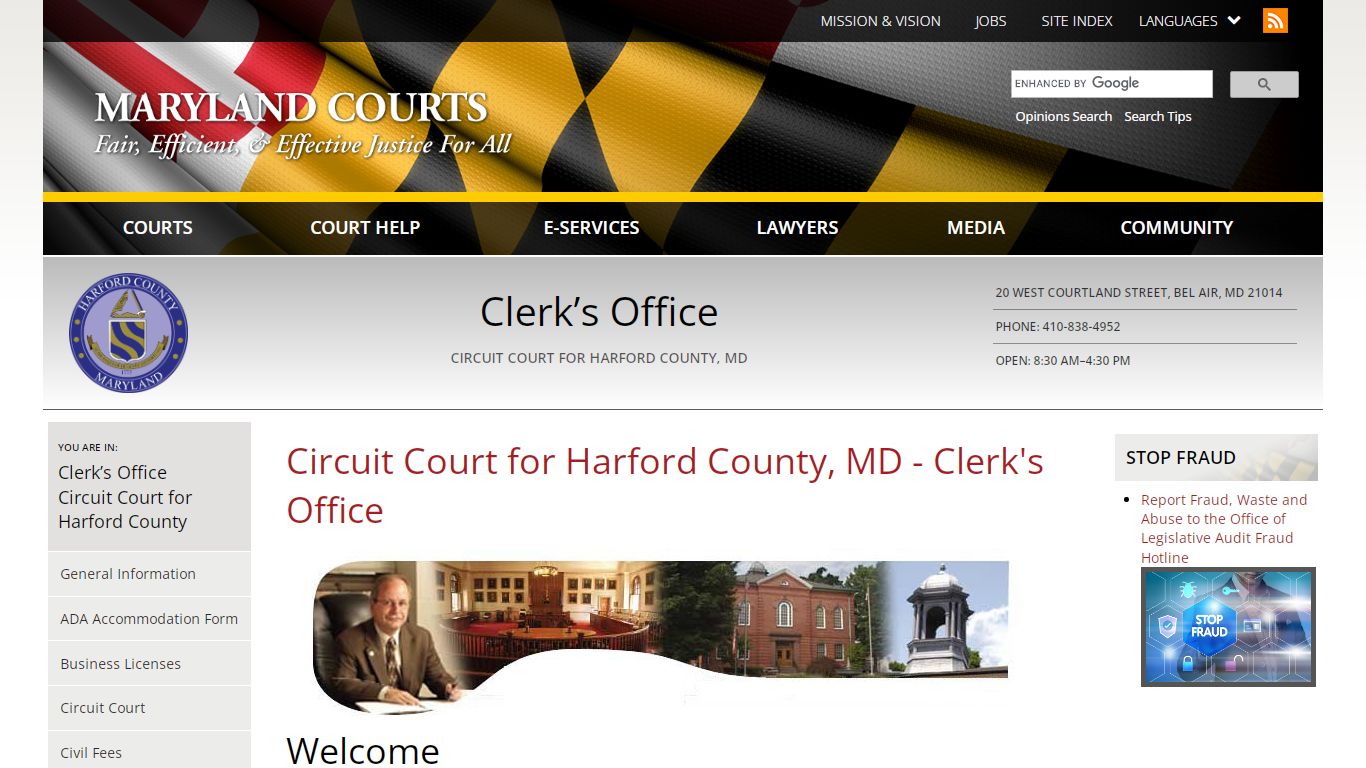 Circuit Court for Harford County, MD - Clerk's Office